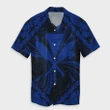 AmericansPower Shirt - Hawaiian Map Kanaka Hibiscus Blue Polynesian Hawaiian Shirt