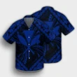 Hawaiian Map Kanaka Hibiscus Blue Polynesian Hawaiian Shirt - AH - JR - AmericansPower