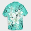 Hawaiian Plumeria Polynesian Hawaiian Shirt - Turquoise - AH - J4R - AmericansPower