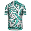 Polynesian Maori Ethnic Ornament Turquoise Hawaiian Shirt - AH - J1 - AmericansPower