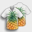 Hawaiian Pineapple Polka Dots Background Polynesian Hawaiian Shirt - AH - JR - AmericansPower
