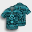 Hawaiian Turtle Polyensian Tribal Hawaiian Shirt Blue AH - J7R - AmericansPower