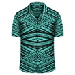 Polynesian Tatau Turquoise Hawaiian Shirt - AH - J1 - AmericansPower