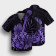 Hawaiian - Hawaii Ukulele Flower Hawaiian Shirt - Purple - AH - J4R - AmericansPower