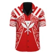 Hawaii Kanaka Football Jersey Hawaiian Shirt - Red & White - Victor Style - AH - J3