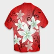 Hawaiian Plumeria Polynesian Hawaiian Shirt - Red - AH - J4R - AmericansPower