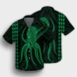 Hawaii Octopus KaKau Polynesian Hawaiian Shirt - Green - AH - J4R - AmericansPower