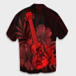 Hawaiian - Hawaii Ukulele Flower Hawaiian Shirt - Red - AH - J4R - AmericansPower