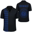 AmericansPower Shirt - Kakau Polynesian Coat Of Arms Hawaii Shirt Blue