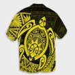 Hawaii Polynesian Turtle Hawaiian Shirt - Yellow - AH - J4R - AmericansPower