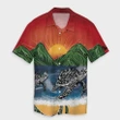 AmericansPower Shirt - Hawaiian Sunset Ocean Turtle Hawaiian Shirt