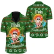AmericansPower Shirt - (Personalized) Hawaiian Santa Claus Mele Kalikimaka Shirt Aviv Style Green