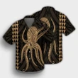Hawaii Octopus KaKau Polynesian Hawaiian Shirt - Gold - AH - J4R - AmericansPower