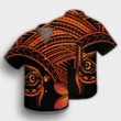 Hawaiian Turtle Plumeria Kakau Polynesian Quilt Hawaiian Shirt Neo Orange AH - J0R - AmericansPower