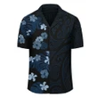 (Personalized) Hibiscus Flowers Polynesian - Hawaiian Shirt - Indigo - Curtis Style - AH - J2 - AmericansPower
