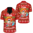 AmericansPower Shirt - (Personalized) Hawaiian Santa Claus Mele Kalikimaka Shirt Aviv Style Red