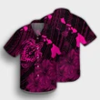Hawaiian Hibiscus Sea Turtle Swim Polynesian Hawaiian Shirt - Pink - AH - J5R - AmericansPower