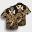 Hawaii Turtle Wave Polynesian Hawaiian Shirt - Hey Style Gold - AH - J4R - AmericansPower