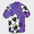 Hawaiian Plumeria Tribal Pink Polynesian Hawaiian Shirt Blue AH - J0R - AmericansPower