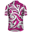 Polynesian Maori Ethnic Ornament Pink Hawaiian Shirt - AH - J1 - AmericansPower