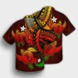 Hawaii Polynesian Turtle Hibiscus Hawaiian Shirt - Color Flag - AH - J4R - AmericansPower