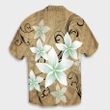 Hawaiian Plumeria Polynesian Hawaiian Shirt - Gold - AH - J4R - AmericansPower