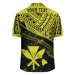 (Personalized) Hawaii Kanaka Map Polynesian Shirt - Kitta Style - Yellow - AH - J2 - AmericansPower