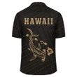 Kakau Polynesian Hammerhead Shark Map Hawaii Shirt - Gold - AH - J6 - AmericansPower