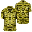 AmericansPower Shirt - Polynesian Seamless Yellow Hawaiian Shirt
