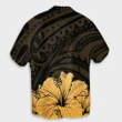 Royal Hibiscus Polynesian Tribal Golden Hawaiian Shirt - AH - JR - AmericansPower