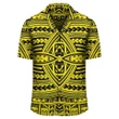 Polynesian Seamless Yellow Hawaiian Shirt - AH - J1 - AmericansPower