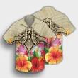 Hawaii Manta Ray Tropical Hibiscus Plumeria Polynesian Hawaiian Shirt - AH - J4R - AmericansPower