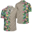 AmericansPower Shirt - Tropical Hibiscus Banana Leafs Lauhala Moiety Hawaiian Shirt