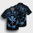 Hawaii Kanaka Turtle Hibiscus Polynesian Hawaiian Shirt - Anthea Style Pastel Blue - AH - J4R - AmericansPower