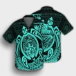 Hawaii Polynesian Turtle Hawaiian Shirt - Turquoise - AH - J4R - AmericansPower
