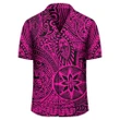 Polynesian Hawaiian Style Tribal Tattoo Pink Hawaiian Shirt - AH - J1 - AmericansPower