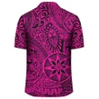 Polynesian Hawaiian Style Tribal Tattoo Pink Hawaiian Shirt - AH - J1 - AmericansPower