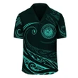 (Personalized) Hawaii Coat Of Arm Hawaiian Shirt - Turquoise - Frida Style - AH - J3 - AmericansPower