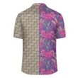 Tropical Hibiscus Purple Lauhala Moiety Hawaiian Shirt - AH - JR - AmericansPower