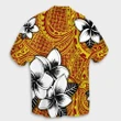 Hawaiian Plumeria Tribe Yellow Red Polynesian Hawaiian Shirt AH - J0R - AmericansPower