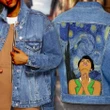 Alpha Kappa Alpha Starry Night Painting Denim Jacket