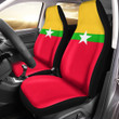 AmericansPower Car Seat Covers (Set of 2) - Flag of Myanmar Car Seat Covers A7 | AmericansPower