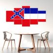 AmericansPower Canvas Wall Art - Flag Of Mississippi (1996 - 2001) Car Seat Covers A7 | AmericansPower