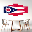 AmericansPower Canvas Wall Art - Flag Of The U.S. State Of Ohio Car Seat Covers A7 | AmericansPower