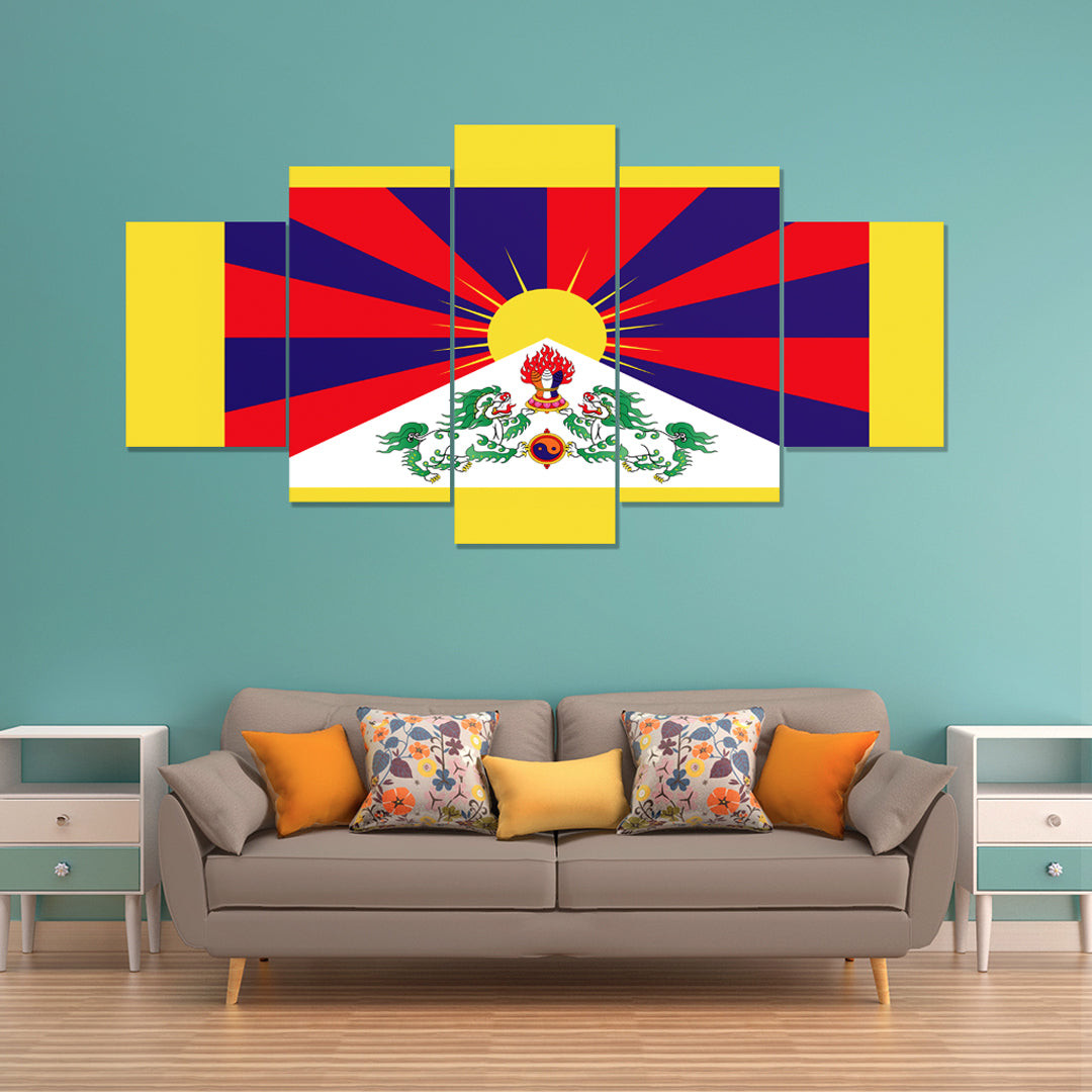 AmericansPower Canvas Wall Art - Flag of Tibet Car Seat Covers A7