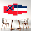 AmericansPower Canvas Wall Art - Flag Of Mississippi (1894 - 1996) Car Seat Covers A7 | AmericansPower