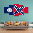 AmericansPower Canvas Wall Art - Flag Of The State Of Georgia (2001 - 2003) Car Seat Covers A7