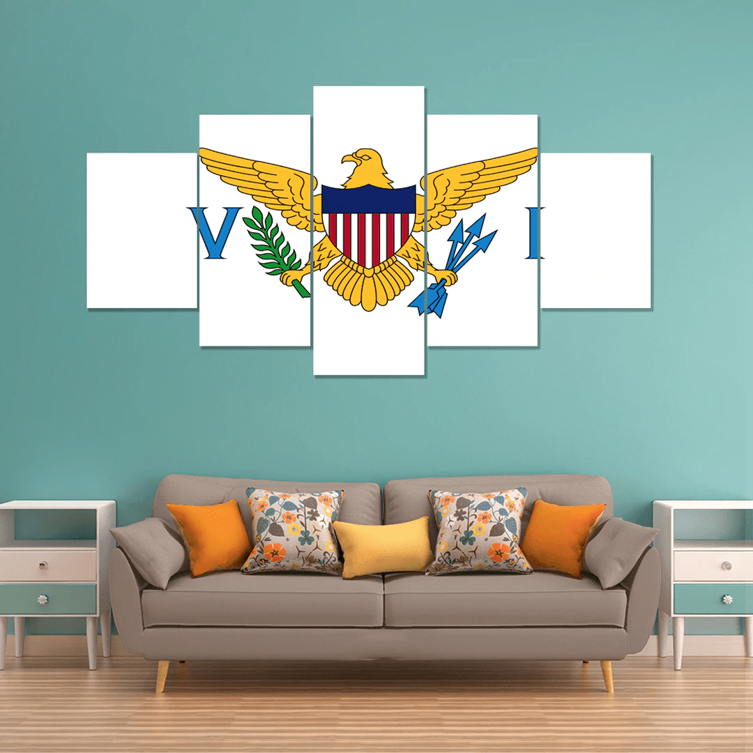 AmericansPower Canvas Wall Art - Flag of U.S. Virgin Islands Car Seat Covers A7