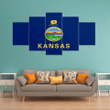 AmericansPower Canvas Wall Art - Flag Of Kansas Car Seat Covers A7