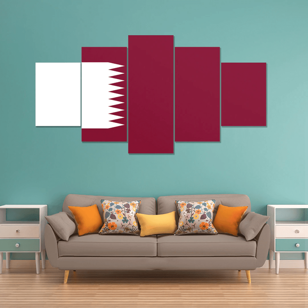 AmericansPower Canvas Wall Art - Flag of Qatar Car Seat Covers A7